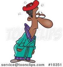 Cartoon Sick Black Guy by Toonaday