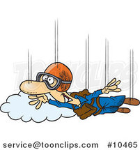 Cartoon Guy Skydiving by Toonaday