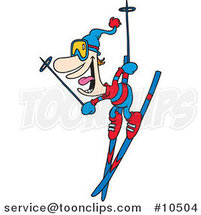 Cartoon Skier Guy by Toonaday