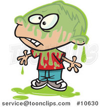 Cartoon Slimed Boy by Toonaday