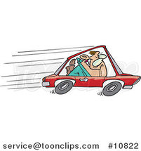 Cartoon Speeding Driver by Toonaday