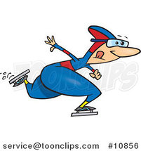 Cartoon Speed Skater by Toonaday