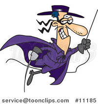 Cartoon Swinging Swashbuckler by Toonaday