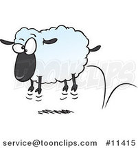 Cartoon Bouncing Sheep by Toonaday