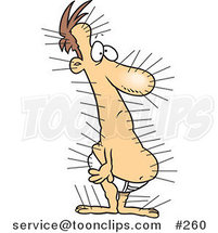 Cartoon White Guy Covered in Acupuncture Needles by Toonaday