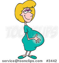 Cartoon Pregnant Lady by Toonaday
