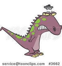 Cartoon Grumpy Grumposaurus by Toonaday