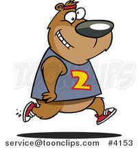 Cartoon Bear Jogging by Toonaday