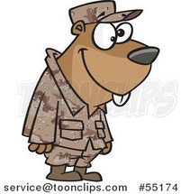 Cartoon Military Gopher by Toonaday