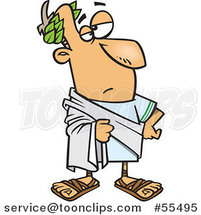Cartoon Julius Caesar Posing by Toonaday