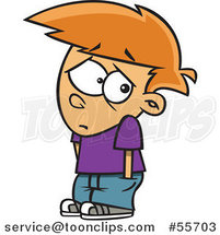 Cartoon Sad Red Haired Rejected Boy by Toonaday