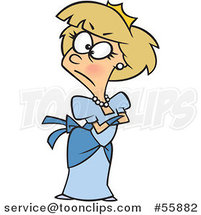 Cartoon Irritated Princess by Toonaday