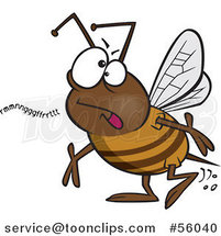 Cartoon Mumbling Bumble Bee by Toonaday