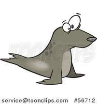 Cartoon Staring Seal by Toonaday