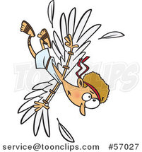 Cartoon Scene of Icarus Falling After the Wax on His Wings Melted by Toonaday
