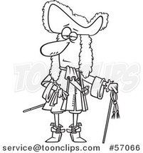 Cartoon Outline Guy, Louis the Great, King of France by Toonaday
