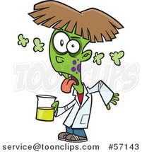 Cartoon Boy Turning into a Monster After Driking a Chemical from the Science Lab by Toonaday
