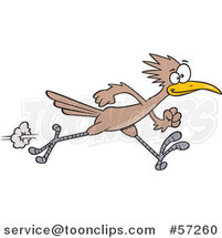 Cartoon Sprinting Roadrunner Bird by Toonaday