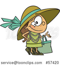 Cartoon Girl Dressed up in Heels and a Hat by Toonaday