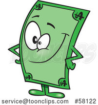 Cartoon Dollar Bill Mascot Character by Toonaday