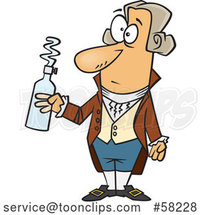 Cartoon Guy, Antoine Lavoisier, Holding a Bottle by Toonaday