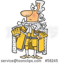 Cartoon King George Wearing Yellow Outfit by Toonaday