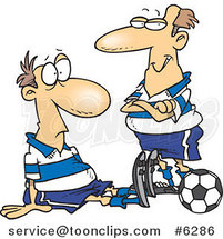 Cartoon Dazed Soccer Player by Toonaday