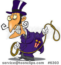 Cartoon Evil Guy with a Noose by Toonaday