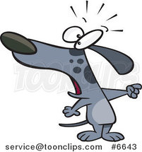 Cartoon Dog Pointing by Toonaday