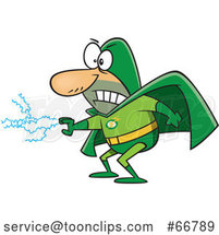 Cartoon Super Villain with Electricity Shooting from His Hand by Toonaday