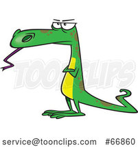 Cartoon Skeptical Dinosaur or Lizard by Toonaday