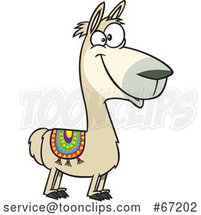 Cartoon Happy Llama by Toonaday
