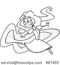 Cartoon Outline Rapunzel Dancing by Toonaday