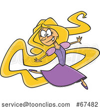 Cartoon Rapunzel Dancing by Toonaday