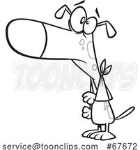 Cartoon Dog Wearing a Sling by Toonaday