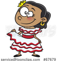 Cartoon Cuban Girl by Toonaday
