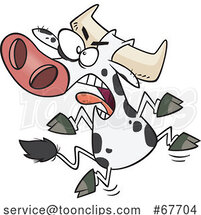 Cartoon Angry Bovine Having a Cow by Toonaday