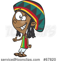 Cartoon Jamaican Boy by Toonaday