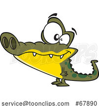 Cartoon Cute Baby Crocodile by Toonaday