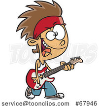 Cartoon Rock Star Boy by Toonaday