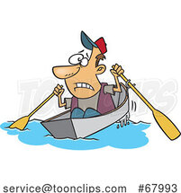 Cartoon Guy Rocking the Boat by Toonaday