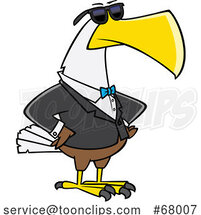 Cartoon Bouncer Bald Eagle by Toonaday