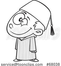 Cartoon Outline Moroccan Boy by Toonaday