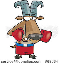 Cartoon Boxing Goat by Toonaday