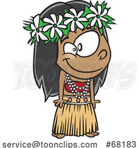 Cartoon Tahitian Girl by Toonaday