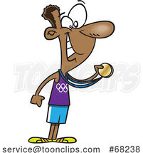 Cartoon Athlete with a Medal by Toonaday