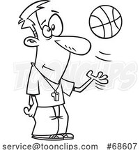 Cartoon Black and White Basketball Referee by Toonaday