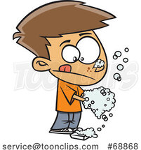Cartoon Boy Washing His Hands Really Good by Toonaday