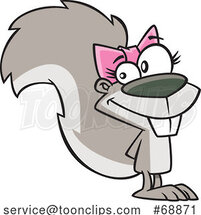 Cartoon Flirty Female Squirrel by Toonaday