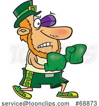 Cartoon Leprechaun Fighting Irish by Toonaday